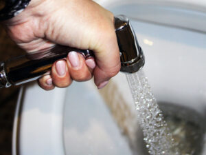 Stärke des Wasserstrahles der Hygienedusche